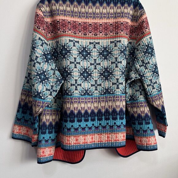 Catherines Quilted Reversible Lightweight Open Jacket Womens Plus 3X Petite - Picture 8 of 10